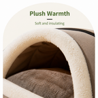 DogBedHouse Self-Warming Cozy Pet Cave Bed