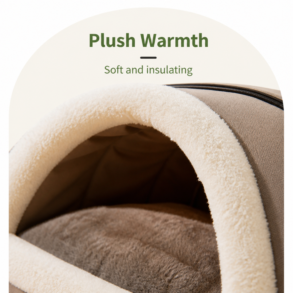 DogBedHouse Self-Warming Cozy Pet Cave Bed