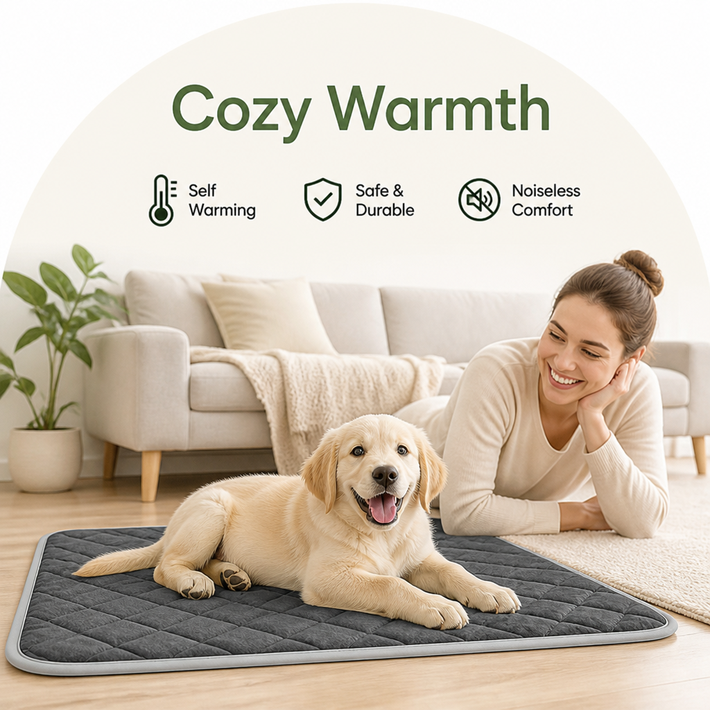 DogBedHouse Self-Warming & Heat-Reflective Microfleece Pet Pad