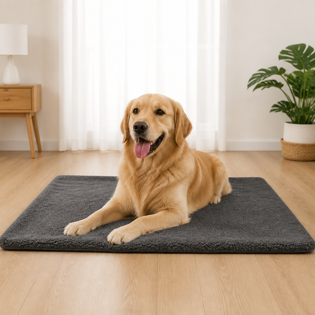 DogBedHouse Self-Warming Lambswool Non-Slip Pet Mat