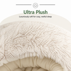 DogBedHouse Self-Warming Plush & Convertible Round Nest Bed (40cm)