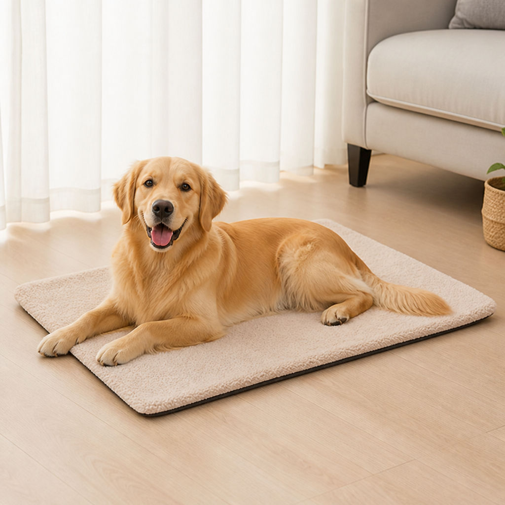 DogBedHouse Self-Warming Plush Faux Fur Pet Mat (Machine Washable)