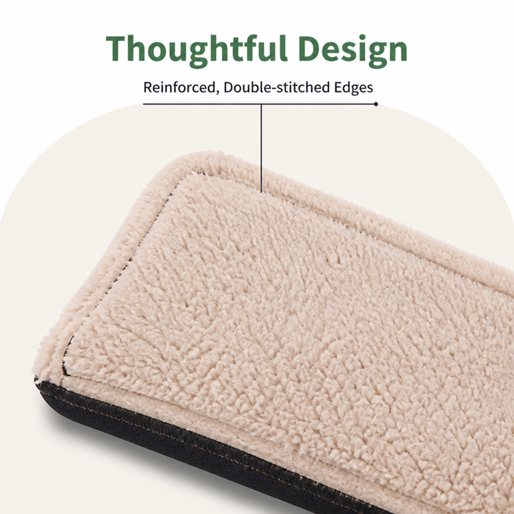 DogBedHouse Self-Warming Plush Faux Fur Pet Mat (Machine Washable)