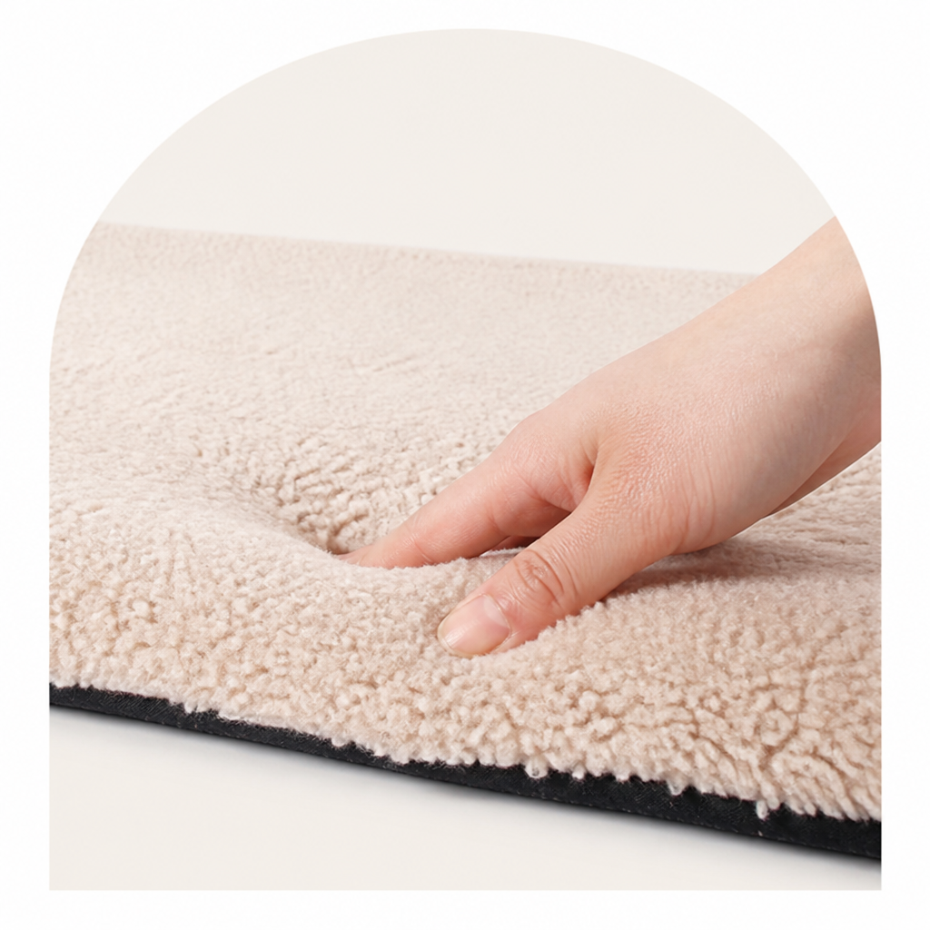 DogBedHouse Self-Warming Plush Faux Fur Pet Mat (Machine Washable)