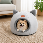 DogBedHouse Semi-Closed Non-Slip Cat Bed (Removable Cushion)