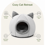 DogBedHouse Semi-Closed Non-Slip Cat Bed (Removable Cushion)