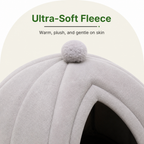 DogBedHouse Semi-Closed Plush Fleece Pet Nest (Machine Washable)