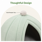 DogBedHouse Semi-Closed Plush Fleece Pet Nest (Machine Washable)