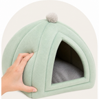 DogBedHouse Semi-Closed Plush Fleece Pet Nest (Machine Washable)