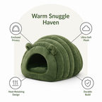 DogBedHouse Semi-Closed Sherpa Plush Pet Nest
