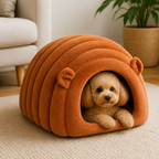 DogBedHouse Semi-Closed Sherpa Plush Pet Nest
