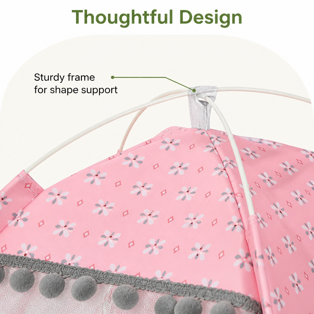 DogBedHouse Semi-Enclosed Breathable Mesh & Non-Slip Pet Tent