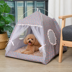DogBedHouse Semi-Enclosed Breathable Mesh & Non-Slip Pet Tent