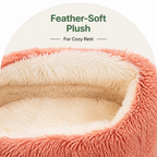 DogBedHouse Semi-Enclosed Plush Pet Bed (Removable Washable Pad)