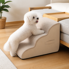 DogBedHouse Senior-Friendly Soft Foam 3-Step Pet Stairs