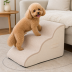 DogBedHouse Senior-Friendly Soft Foam 3-Step Pet Stairs