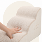 DogBedHouse Senior-Friendly Soft Foam 3-Step Pet Stairs