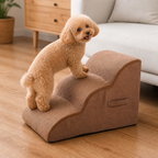 DogBedHouse Senior-Friendly Soft Foam 3-Step Pet Stairs