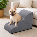 DogBedHouse Senior-Friendly Soft Foam 3-Step Pet Stairs
