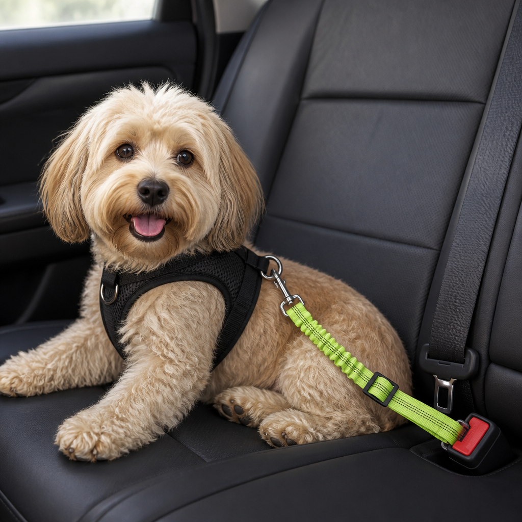 DogBedHouse Shock Absorbing Adjustable Seat Belt Tether