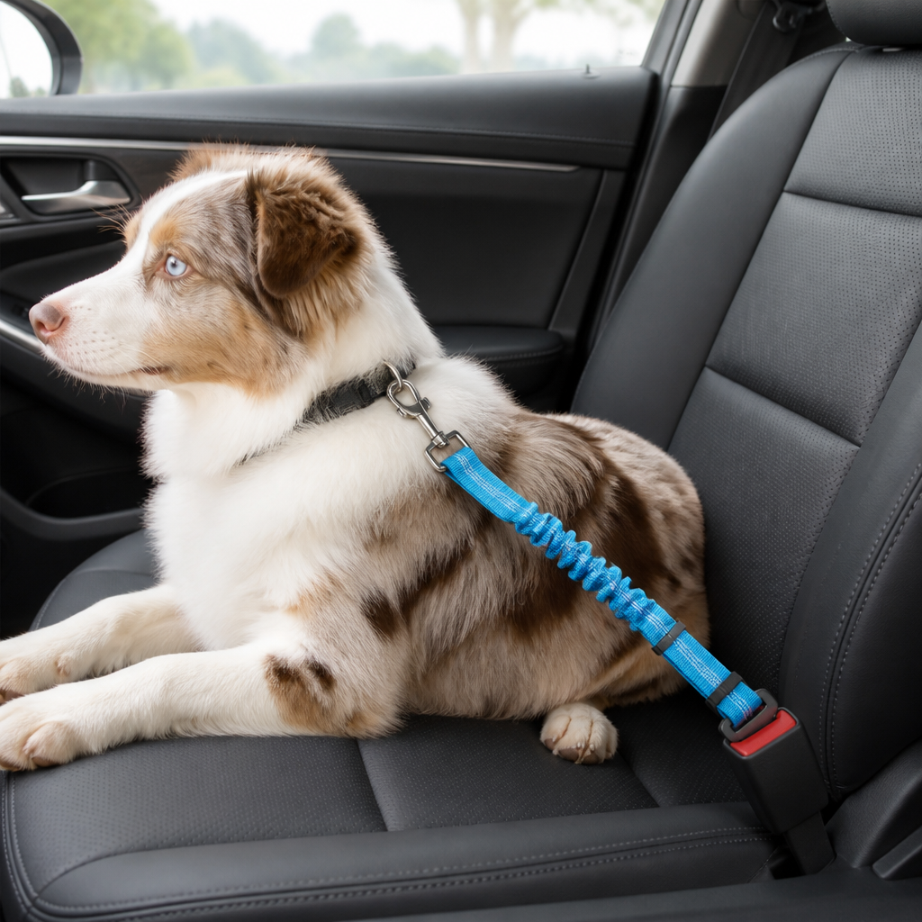 DogBedHouse Shock Absorbing Adjustable Seat Belt Tether