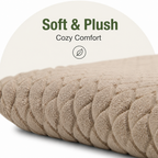 DogBedHouse Short Plush & High-Elastic Wave Sponge Dog Bed (Removable Washable Cover)