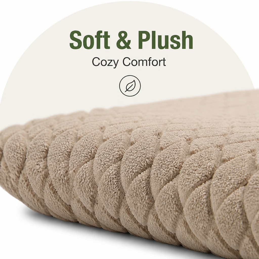 DogBedHouse Short Plush & High-Elastic Wave Sponge Dog Bed (Removable Washable Cover)
