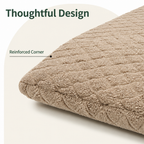 DogBedHouse Short Plush & High-Elastic Wave Sponge Dog Bed (Removable Washable Cover)