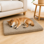 DogBedHouse Short Plush & High-Elastic Wave Sponge Dog Bed (Removable Washable Cover)