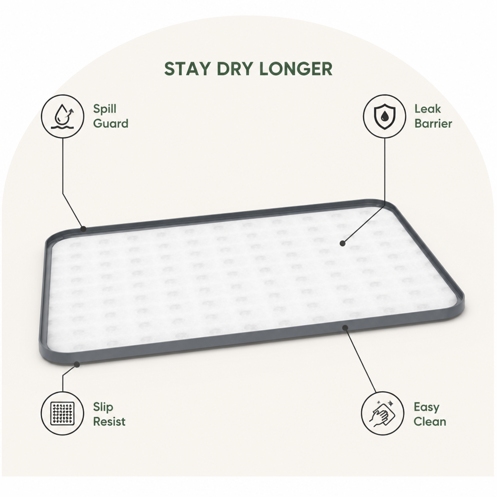 DogBedHouse Silicone Leak-Proof Raised-Edge Pee Pad Holder