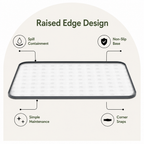 DogBedHouse Silicone Raised-Edge Non-Slip Pee Pad Holder (Corner Snaps)