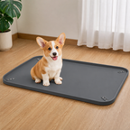 DogBedHouse Silicone Raised-Edge Non-Slip Pee Pad Holder (Corner Snaps)
