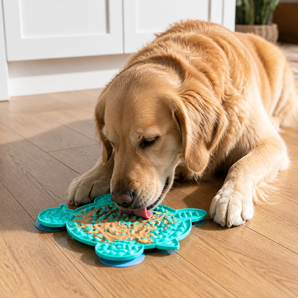 DogBedHouse Silicone Slow-Feeding Lick Mat (Suction-Cup Base)