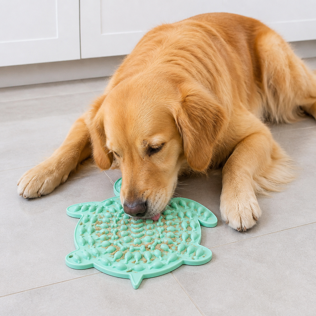 DogBedHouse Silicone Slow-Feeding Lick Mat (Suction-Cup Base)