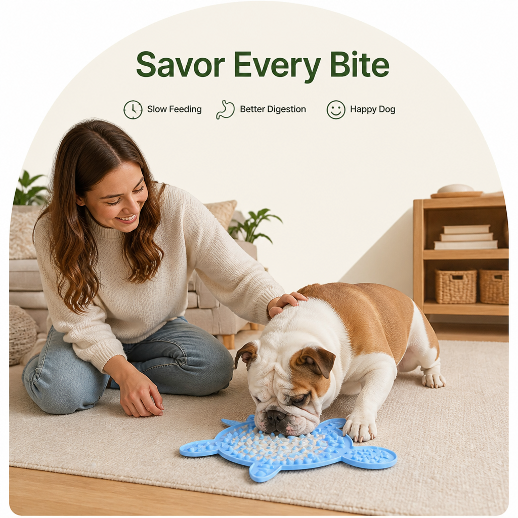 DogBedHouse Silicone Slow-Feeding Lick Mat (Suction-Cup Base)