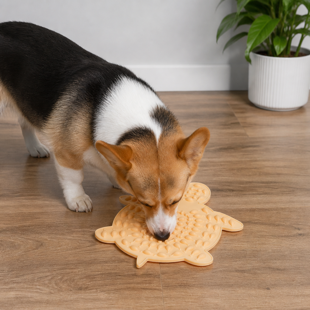 DogBedHouse Silicone Slow-Feeding Lick Mat (Suction-Cup Base)
