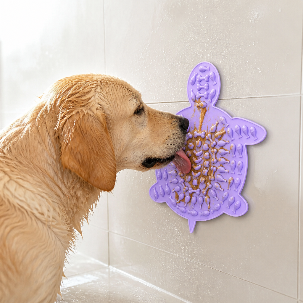 DogBedHouse Silicone Slow-Feeding Lick Mat (Suction-Cup Base)