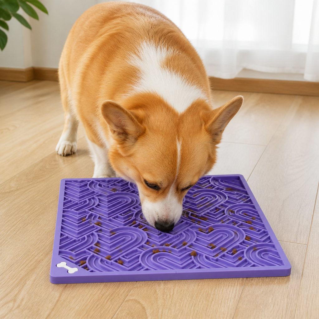 DogBedHouse Silicone Suction-Cup Slow-Feeder Snuffle Mat