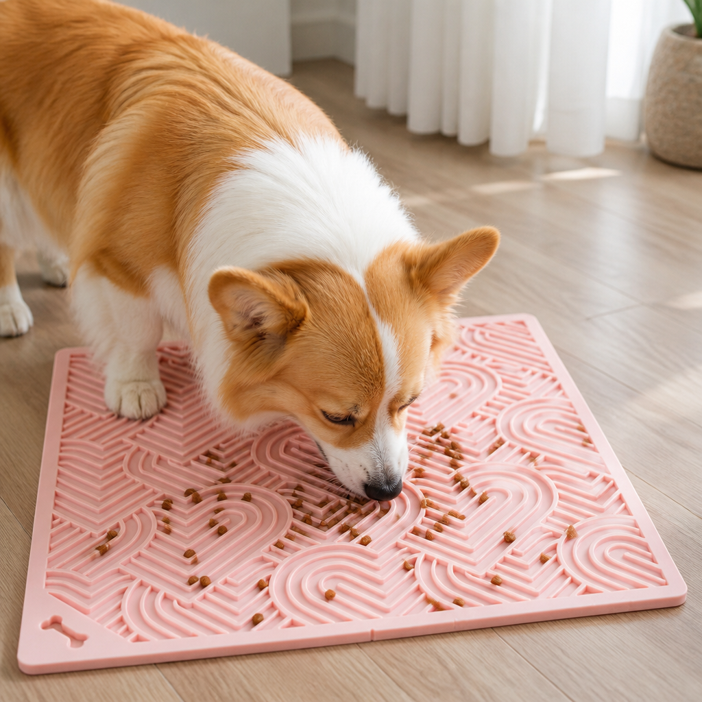 DogBedHouse Silicone Suction-Cup Slow-Feeder Snuffle Mat