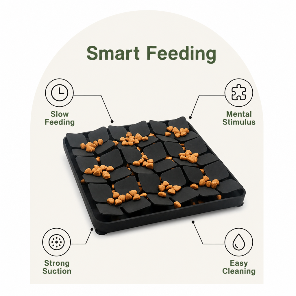 DogBedHouse Silicone Suction-Cup Slow-Feeder Snuffle Mat