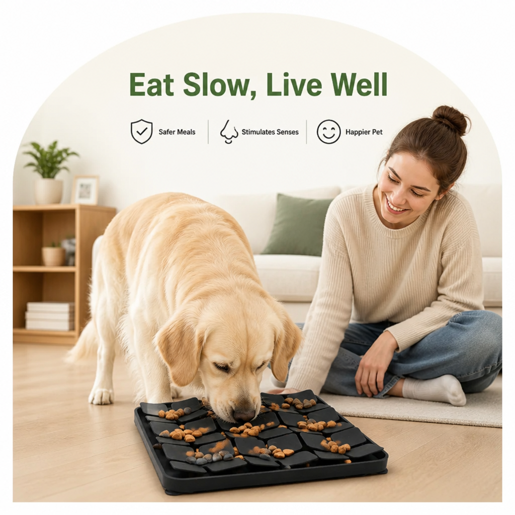 DogBedHouse Silicone Suction-Cup Slow-Feeder Snuffle Mat