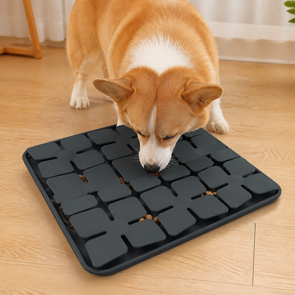 DogBedHouse Silicone Suction-Cup Slow-Feeder Snuffle Mat