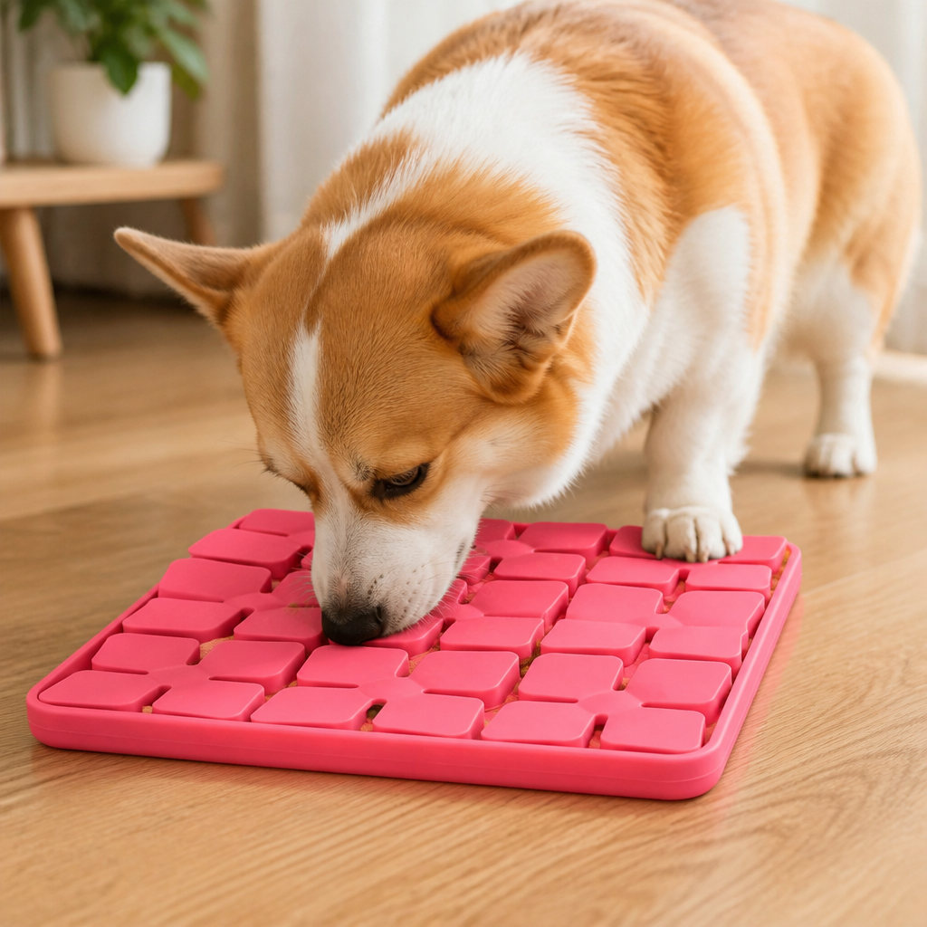 DogBedHouse Silicone Suction-Cup Slow-Feeder Snuffle Mat