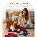DogBedHouse Slow-Feed & Scent-Training Dog Snuffle Mat (Washable)