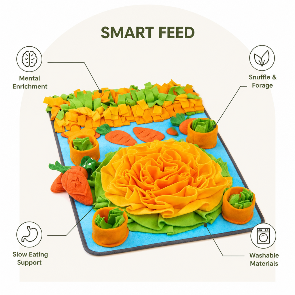 DogBedHouse Slow-Feeder & Washable Snuffle Mat