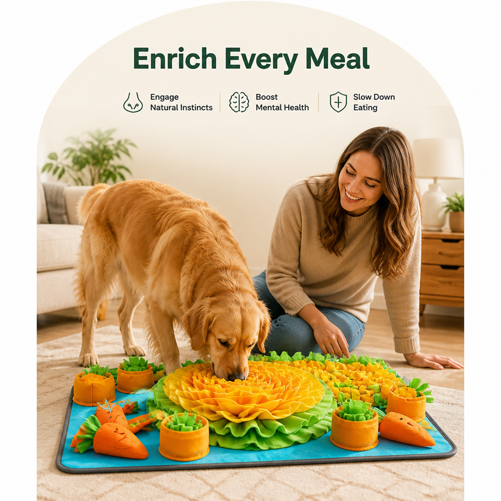 DogBedHouse Slow-Feeder & Washable Snuffle Mat