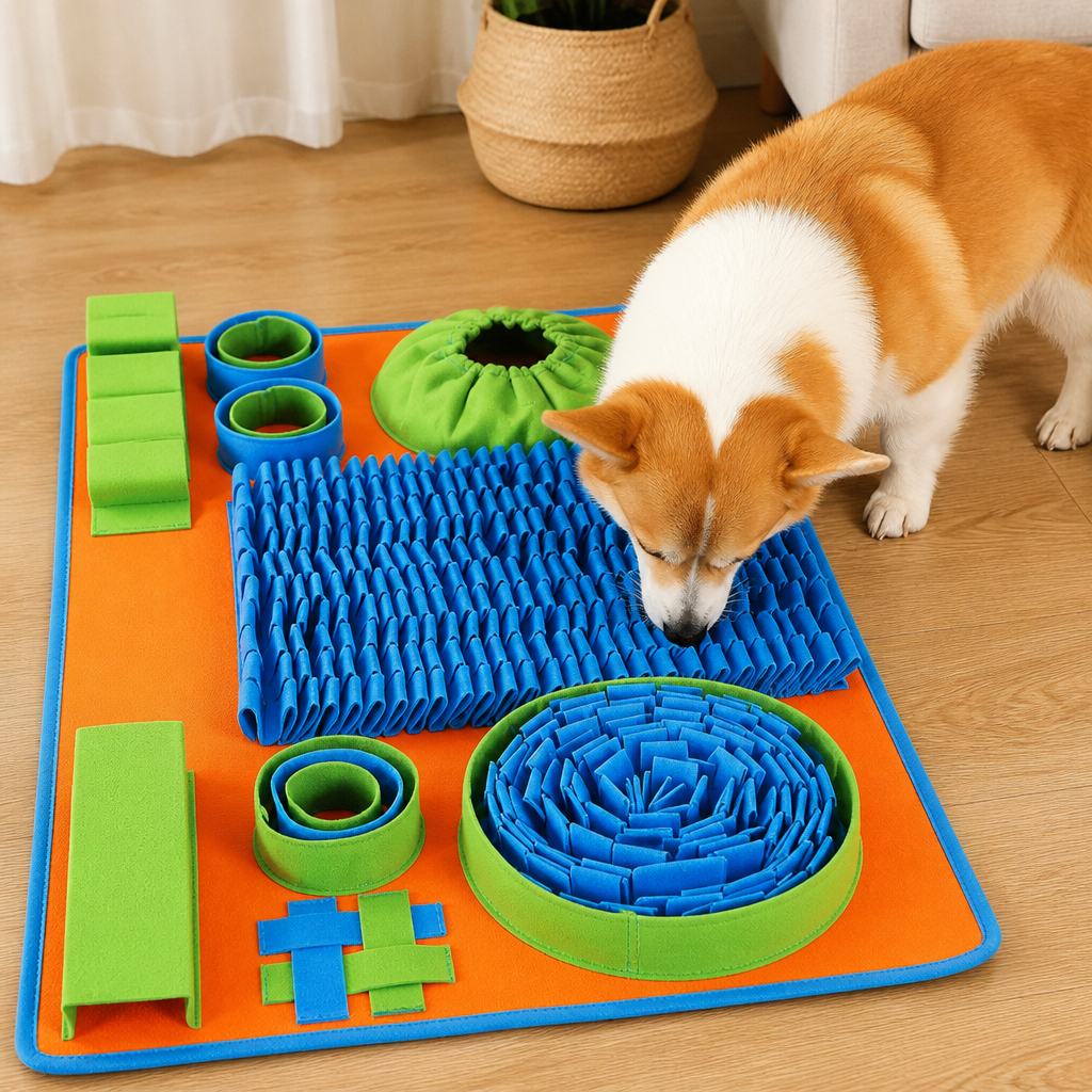 DogBedHouse Slow-Feeder & Washable Snuffle Mat