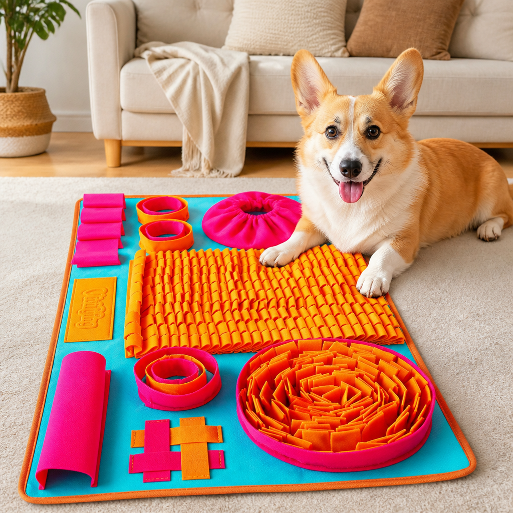 DogBedHouse Slow-Feeder & Washable Snuffle Mat