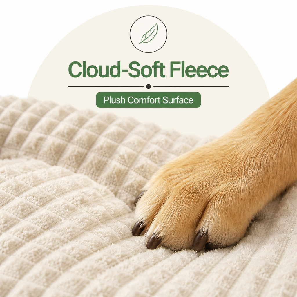 DogBedHouse Soft Fleece & Washable Dog Bed (Removable Cover)