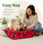DogBedHouse Soft Fleece Washable Pet Blanket (Bulldog & Bull Terrier Prints)